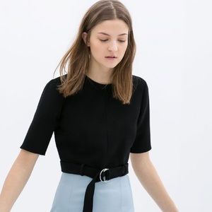 Zara Crop Shirt with D-Ring Belt